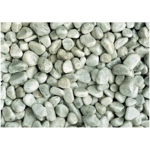 Gravier décoratif Bianco Carrara, 3-8 mm, idéal pour la décoration de jardin et de maison.