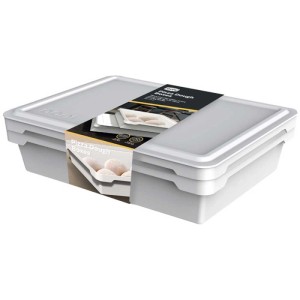 Boîtes à pâte à pizza Ooni, 2 récipients en plastique blanc pour stocker et transporter la pâte.
