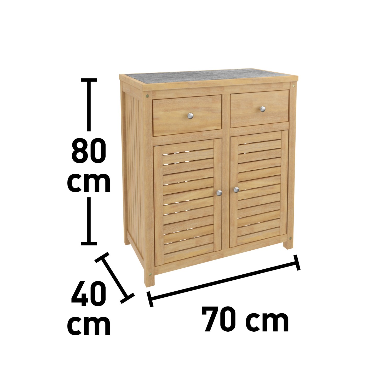 Gartenschrank Lewiston 2türig (HxBxT) 80 x 70 x 40 cm kaufen bei OBI