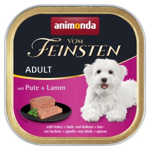 Vom Feinsten Hunde-Nassfutter Adult mit Pute und Lamm je 150 g / 22 Stk.
