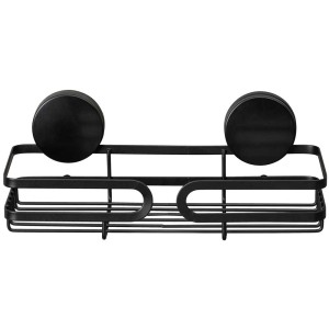 Wenko Étagère murale Pavia Noir, acier, avec fixation Static-Loc® Plus.