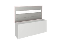 Biohort Sichtschutz DaVinci m. Acrylglas Gr. 2 m Quarzgrau-Metallic