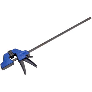 Serre-joint une main LUX, portée 450 mm, outil de serrage bleu et noir pour le bricolage.