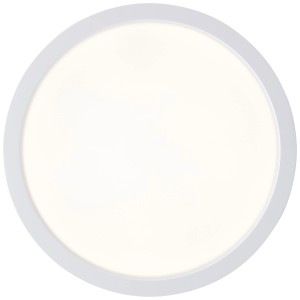 Plafonnier LED rond blanc Varano, diamètre 27,5 cm, pour salle de bain et salon.