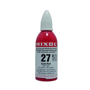 Mixol Abtönfarbe Nr. 27 Echtrot, 20g. Abtönkonzentrat für Farben, Putze und Lacke.