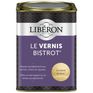 Barattolo di vernice Liberon Le Vernis Bistrot, incolore lucido, 1 l. Impregnante per mobili e superfici.