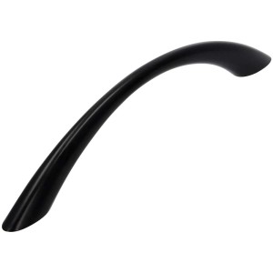 Maniglia per mobili Siro 1042, metallo, nero opaco, interasse 128 mm.