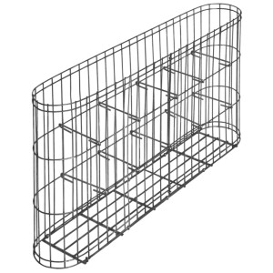 Panier gabion vide Belissa Leonardo, 30x58x10cm, en treillis métallique galvanisé pour bordures et systèmes de murs.
