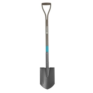 Bêche pointue Gardena NatureLine avec poignée en D en frêne, 117 cm, pour creuser et excaver.