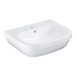 Lavabo à main Grohe Euro Ceramic blanc pour montage mural avec trop-plein.