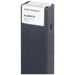 Poteau de clôture Alberts, anthracite, 60x40 mm, 1075 mm de long, pour construction de clôture.
