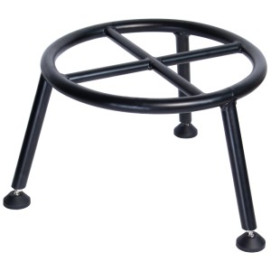 Supporto per piante nero Wagner® GF0680, Ø 38 cm, altezza 25 cm, in tubolare d'acciaio con 3 gambe.