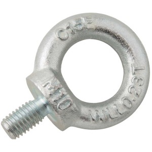Bullone ad anello M6 in acciaio, portata massima 80 kg.