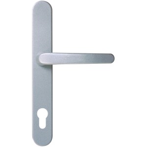 Ensemble de poignées de porte argentées Compact, 72 mm, pour portes intérieures, design intemporel.