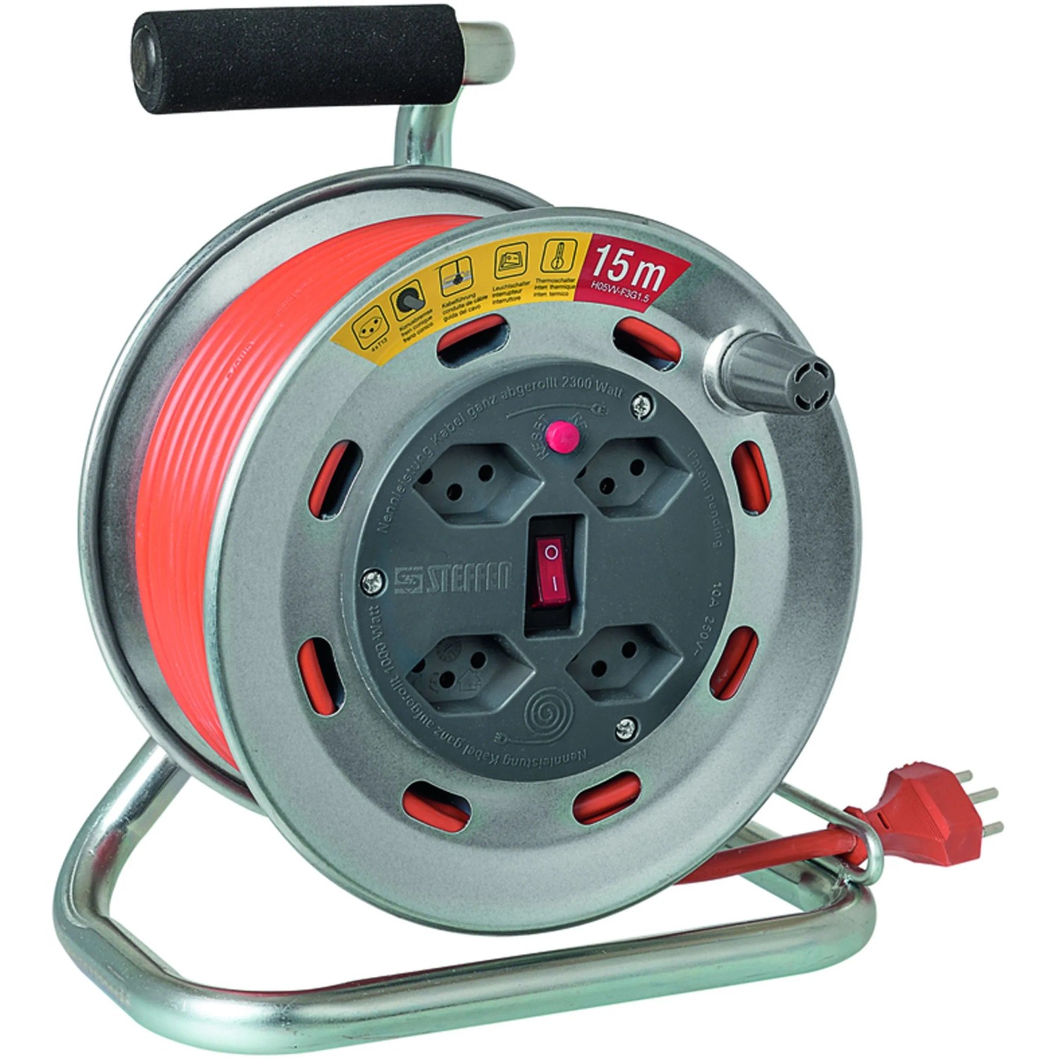 Steffen Bobine de câble Loop en métal Gris argenté 4 x T13 / 15 m ...