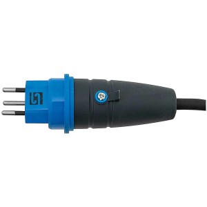 Prise Steffen T13 IP55, anthracite-bleu clair, pour extérieur et chantiers.