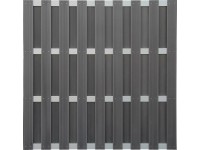 Sichtschutzzaun-Element WPC Aluminium Anthrazit 180 x 180 cm