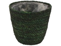 DecoFinder Korb Prima Seegras Grün Ø 12 cm / Höhe 12 cm
