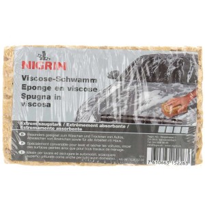 Éponge en viscose Nigrin, 19x7x5 cm, pour l'entretien et le nettoyage de la voiture.
