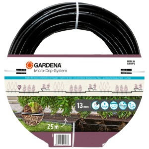 Tubo gocciolante Gardena, 25 m, per sistemi Micro-Drip per l'irrigazione fuori terra e interrata di siepi e cespugli.