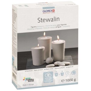 Stewalin Figuren-Giessmasse, 1kg Packung. Bastelmaterial zum Giessen von Figuren und Reliefs.