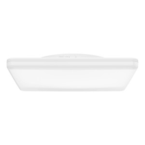Plafonnier LED blanc Eglo Expert Castagneto, 31x31 cm, adapté aux pièces humides.