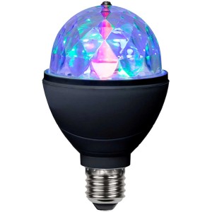 Star Trading LED-Leuchtmittel Disco E27 mit bunten RGB-Farben für Partystimmung.
