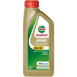 Huile moteur Castrol Edge 5W-30 C3, bouteille de 1 litre pour véhicules essence, diesel et hybrides.