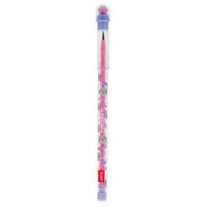 Legami Bleistift Kätzchen, stapelbar mit Radiergummi, transparentes Gehäuse mit Katzen-Design.