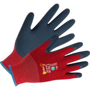 LUX Guanti da bambino Ökotex Rossi, guanti da lavoro per piccoli giardinieri.