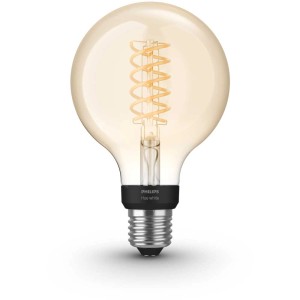Philips Hue White Filament Globe E27, klare Vintage LED Lampe.