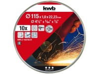 KWB Trennscheiben dünn 115 x 1 mm / 10 Stk.