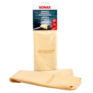 Sonax Premium Autoleder XXL, 77x45 cm, Naturleder zur streifenfreien Trocknung von Autooberflächen.