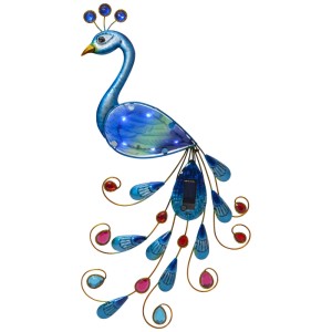 LED-Solar-Dekoleuchte Peacock Multicolor, 52cm, für Garten & Balkon.
