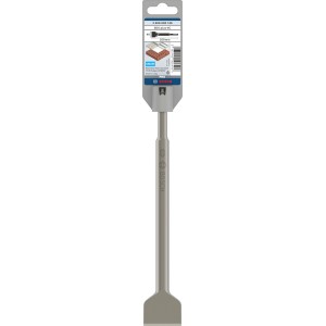 Scalpello piatto Bosch SDS-plus grigio, 250x40mm, in confezione. Per malta e muratura, elevata rimozione.