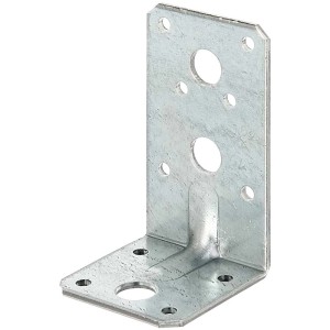 Angolare per carichi pesanti, acciaio zincato Sendzimir, 90x50x50 mm, per montaggio legno.