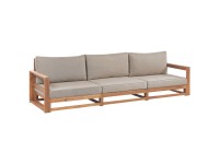 Beliani Gartensofa Timor II 3-Sitzer Akazienholz