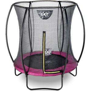 EXIT Silhouette Trampolino D183cm rosa con rete di sicurezza per giardino.