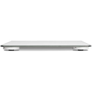 Pèse-personne en verre Beurer Compact GS 120, un pèse-personne numérique avec effet miroir et plateforme en verre de sécurité.