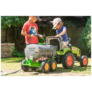 Falk Joskin Cisterna per trattore (taglia L-XXL) con bambini che giocano in giardino.