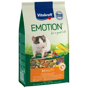 Vitakraft Emotion Beauty cibo per ratti, alimento completo per pelle sana e pelo lucido.