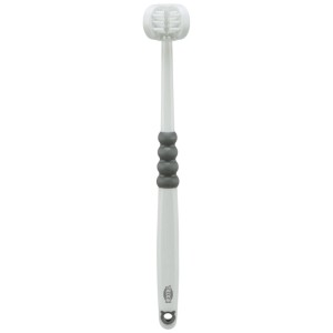 Spazzolino a 3 testine Trixie per cani e gatti, lunghezza 18 cm, in plastica.