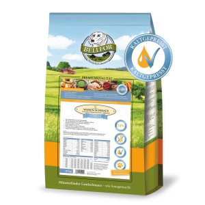 Bellfor Wiesen-Schmaus Junior cibo secco per cani con pollo, confezione da 4 kg per cuccioli di taglia grande.