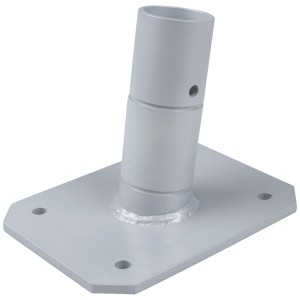 Support de terrasse Premium Windhager en acier pour voile d'ombrage.