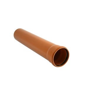 Tubo di scarico interrato Marley marrone DN 160, lungo 2 m, per sistemi di acque reflue.