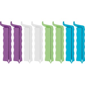 Lot de 20 clips de sac en plastique colorés pour sceller et conserver la fraîcheur des aliments.