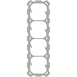 Plaque de fixation verticale Modino taille 4x1 pour appareillage apparent.