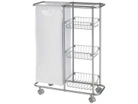 Wenko Sammelwagen Slim Grau-Weiss (HxBxT) 80 x 58 x 20 cm