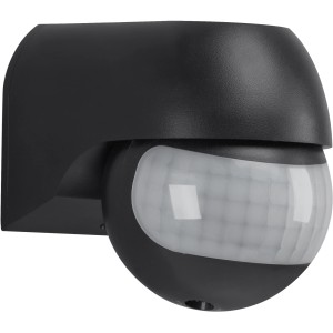 Rilevatore di movimento Telefunken nero 180° per montaggio a parete esterno.