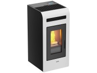 Ecofox Pelletofen 14C kanalisierbar Weiss 13,2 kW